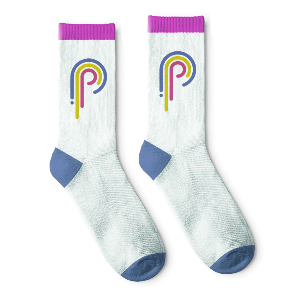 Носки классические с логотипом  высокой длины